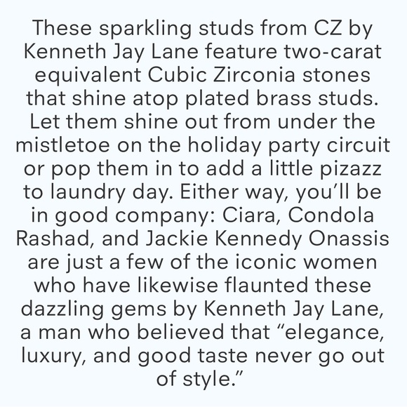 CZ Studs by Kenneth Jay Lane - Picture 4 of 4